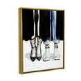 thumbnail image 3 of Stupell Industries Fashion Man & Woman Shoes Heels Beauty & Fashion Painting Gold Floater Framed Art Print Wall Art, 3 of 6