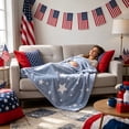 thumbnail image 5 of Lypsnake Stars Glow in The Dark Blanket, Soft Plush Flannel Throw Blanket with Luminous Star Print, Cozy Warm Bed Couch Cover for All Seasons Home Office Travel Use, 5 of 6