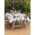 thumbnail image 3 of Outdoor Tablecloth with Umbrella Hole for Patio/Picnic/Party/Camping, Coastal Nautical Waterproof Table Cloth Rectangle Table Cover Washable, Summer Ocean Beach Coconut Trees Grey (60"x 84"), 3 of 8