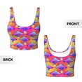 thumbnail image 5 of Fotbe Magic Mushrooms Pattern Womens' Sports Bra Longline Wirefree Padded with Medium Support Sports Moisture-Wicking Workou Vest,Tank Top-Large, 5 of 7