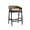 Pu Brown-walnut Finish, variant on Guyou Modern Counter Height Bar Stools Set of 2, Leather Upholstered Barstools with Barrel Back, 26" Walnut Kitchen Island Stools Comfy Counter Stools for Breakfast Bar and Dining Room, PU Brown