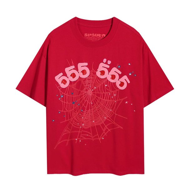 Sudadera con capucha rosa con la misma letra de espuma del cantante de hip-hop Sp5der Young Thug 5555556013 rojo