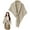 Style 3, variant on Knitted triangular shawl with leather buckle, autumn and winter knitted shawl, warm scarf, cosy poncho - Style 4