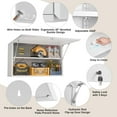 thumbnail image 4 of Metal Garage Wall Cabinet, Wall Storage Cabinet with Locking Door, Adjustable Shelf, Wall Mount Shop Cabinet, Flip Up Wall Mounted Cabinet, White Upper Storage Steel Tool Cabinet, Assembly Required, 4 of 16