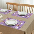 thumbnail image 3 of Purple Halloween Pattern Summer Placemats Table Placemats Set Of 4-Linen Kitchen Washable Placemats Table Mats 11.8"x17.7" Non-Slip Heat Resistant, 3 of 6