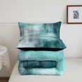 thumbnail image 5 of Homewish Blue Gray Ombre Twin Comforter Sets,Retro Abstract Artwork Bedding Set,Black Reversible,2pcs,1 Comforter and 1 Pillowcase, 5 of 7