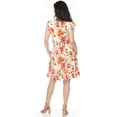 thumbnail image 3 of White Mark Women's V-Neck Empire Dress, 3 of 6