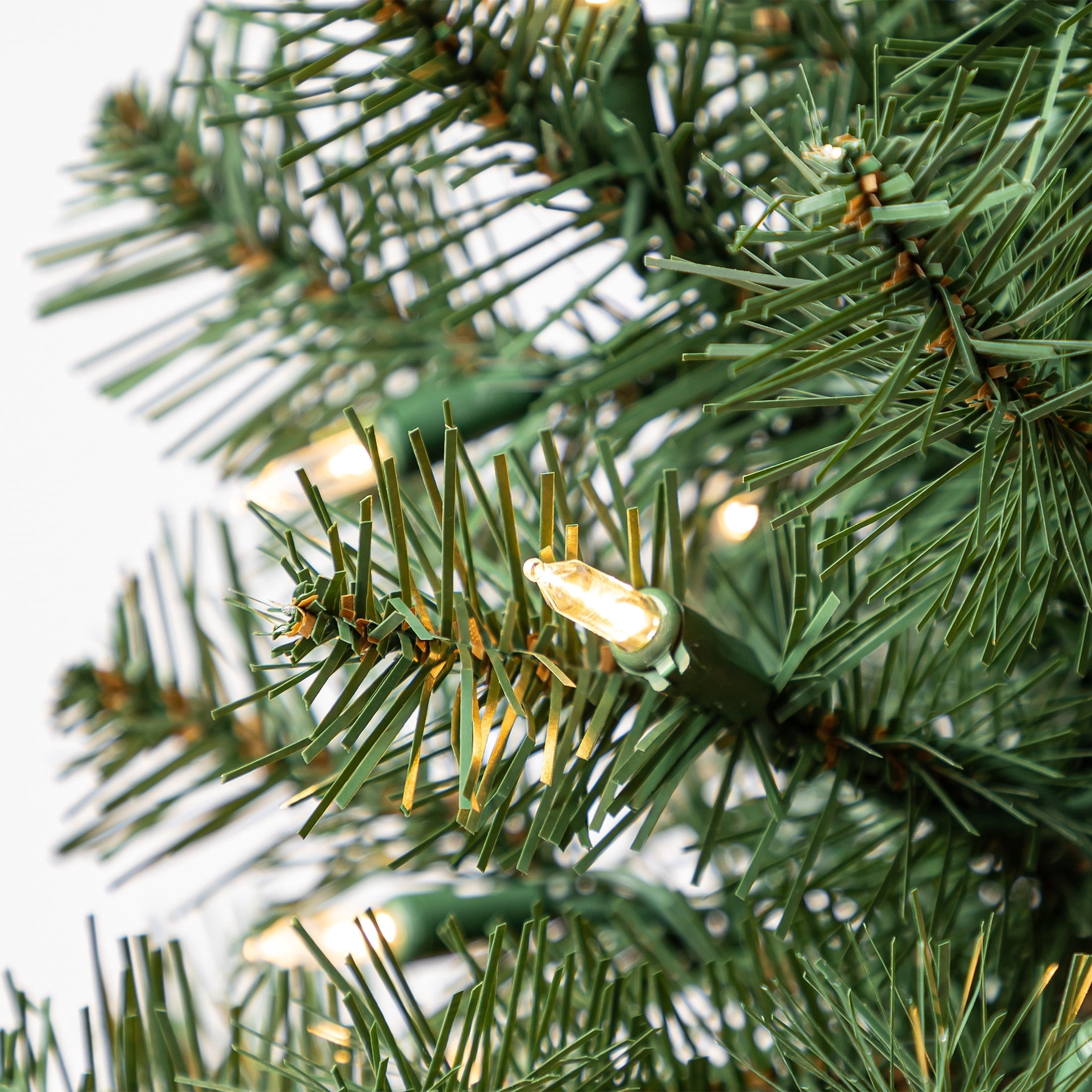 2' Small Pre-Lit Noble Spruce Green Artificial Christmas Tree with 35 Warm White LED Lights and Stand, by Holiday Time