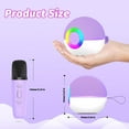 thumbnail image 3 of Mixfeer Karaoke Machine, Mini Portable Bluetooth Speaker with 2 Wireless Mics, RGB Light, for Kids Gifts, Purple, 3 of 8