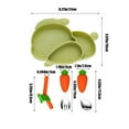 thumbnail image 3 of Qwtwty Coffee Stirrers Shaped Siliconer Divided Dinner Multifunctional Children's Non Slip Tableware Set Easy to Clean Dishwasher And Microwave Safe, 3 of 6