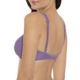 thumbnail image 2 of Time and Tru Women's Grape Crush Button Swimsuit Bikini Top, 2 of 4
