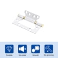 thumbnail image 5 of 6Pcs 4x3 Inch Door Hinges Non-Mortise No Noise Stainless Steel Bifold Door Hinges with Screws Plating, White, 5 of 6