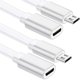 thumbnail image 1 of Sumind Paquete de 2 cables de extensión micro USB de 3 metros/10 pies cable extensor macho a hembra compatible con cámara de seguridad inalámbrica Cable de alimentación plano Clips para cable incluido, 1 of 5