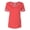 Fiery Red Heather/ Oxford, variant on Jerzees 602WVR Ladies TRI-BLEND Varsity V-Neck T-Shirt