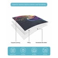 thumbnail image 5 of Quilts Twin-XL Size Bedding Set, Purple Dinosaur Lightweight Quilted Comforter, Modern Black Abstract Color Lights Soft Reversible Bedspread Coverlet with Pillow Covers for All Season, 68" x 98", 5 of 7