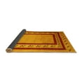 thumbnail image 2 of Ahgly Company Indoor Round Abstract Yellow Contemporary Area Rugs, 3' Round, 2 of 4
