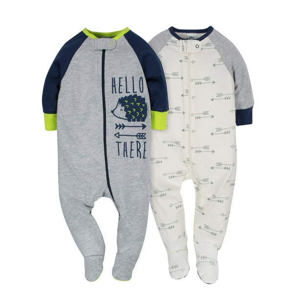 Gerber Gerber Baby Boy Sleep 'N Play Footed Pajamas, 2Pack