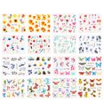 thumbnail image 1 of 16 Sheets Ladies Nail Sticker Flower Butterfly Nail Decal Water Transfer Decal, 1 of 10