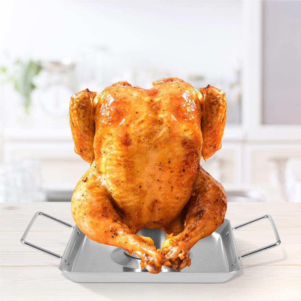 Support Rôtissoire Poulet Bière En Acier Inoxydable – Grill Vertical BBQ Pour Volaille Juteuse Et Croustillante