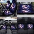 thumbnail image 2 of Yuyamidu 15 Pack Purple Butterfly Car Seat Cover Full Set Moon Car Floor Mats Steering Wheel Cover Rose Seatbelt Pad Cup Mat Gear Shift Cover Hand Brake Cover Fit for Most SUV Van Truck Sedan, 2 of 6