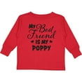 thumbnail image 3 of Inktastic My Best Friend is My Poppy with Hearts Boys or Girls Long Sleeve Toddler T-Shirt, 3 of 5