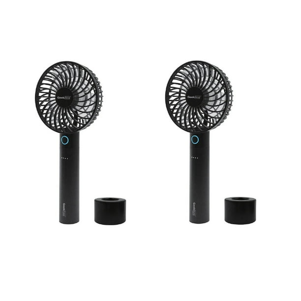 Geek Aire Mini 4" Cordless Personal Handheld Fan w/ Power Bank Feature (2 Pack)