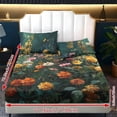 thumbnail image 6 of ZIATUBLES 3 Pcs Twin Size Sheet Set, Wildfloral Printed Soft Comfort Bedding Sets with 1 Fitted Sheet and 2 Pillowcases, Cooling Cozy All-Season Bed Sheets, 6 of 9