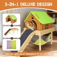 thumbnail image 2 of Hamaca para Cobayo BESNEW 3 en 1 Ampliada con Casa y Plataforma, 2 of 8
