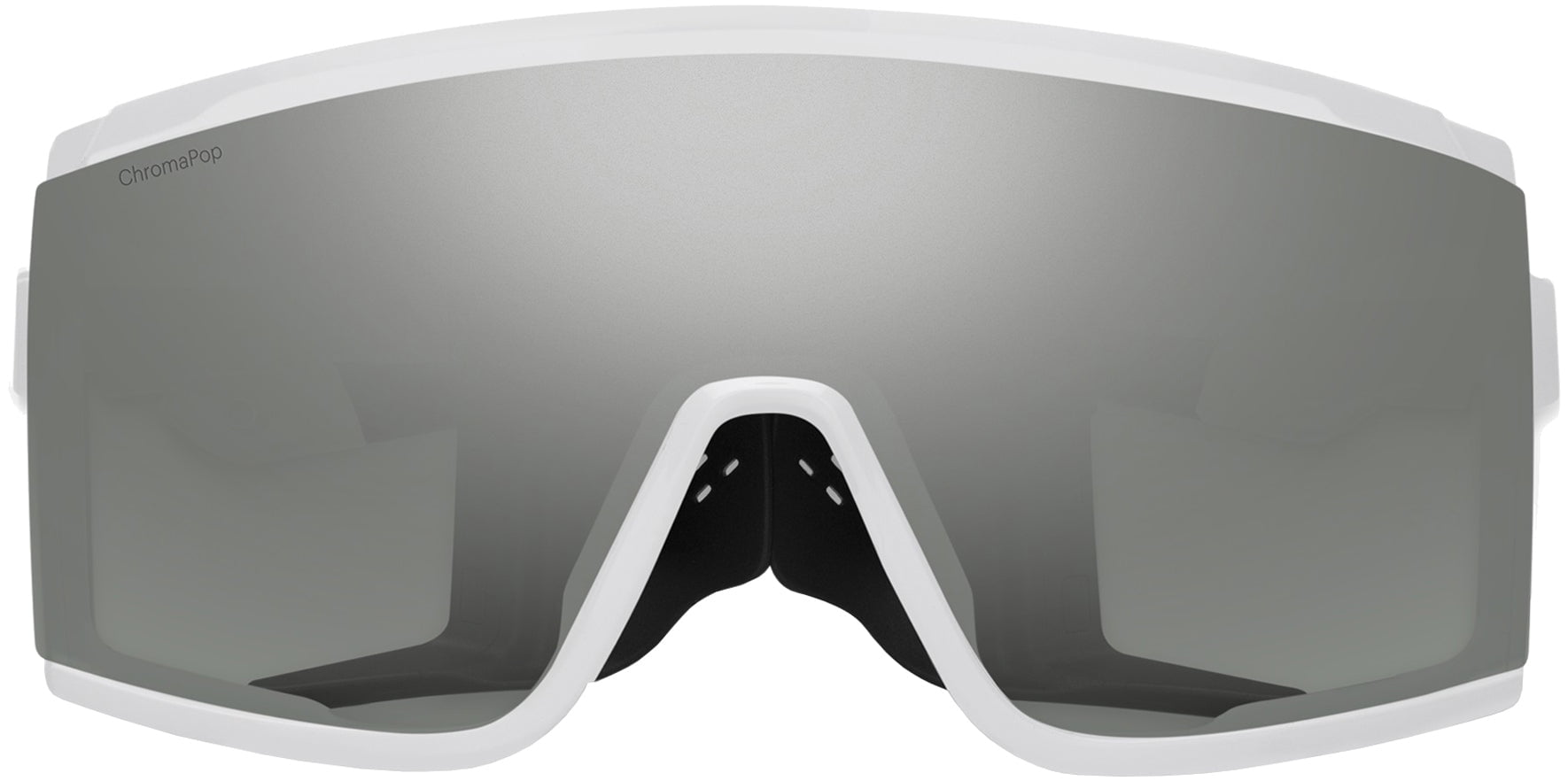 Smith Optics Pursuit ChromaPop Unisex White Sport Shield Sunglasses with Side Shields