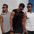 thumbnail image 1 of Men Hooded Vest Sport Basketball Gym Workout Quick Dry Loose Tank Tops Sportswear, 1 of 8