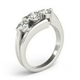 thumbnail image 2 of By Pass Three Stone Wedding Proposal Ring For Women's 1.9 Ct Diamond 14K White Gold Over, 2 of 2