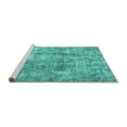 thumbnail image 2 of Ahgly Company Machine Washable Indoor Rectangle Persian Turquoise Blue Traditional Area Rugs, 2' x 3', 2 of 4