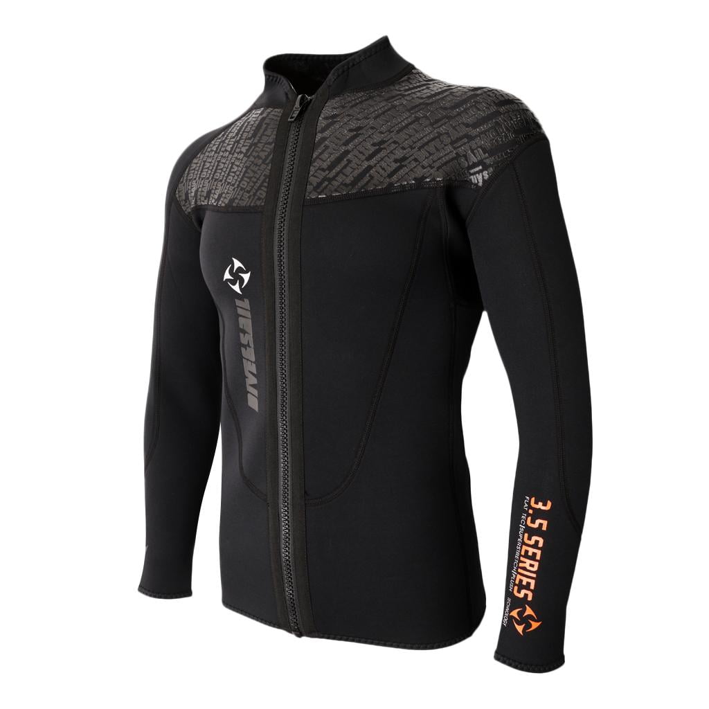 Men 3MM Wetsuit Top Warm Neoprene Jacket Winter Surf Surfing Diving