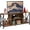 Rustic Brown, variant on Sunshen TV Stand Fits 65 Inch, Living Room X-Frame Console Table, Gray | Entertainment Center with Open Storage Shelves, Slim 55 x 14 Inch Wood Grain MDF Tabletop Holds 88 lb, Black Iron Frame