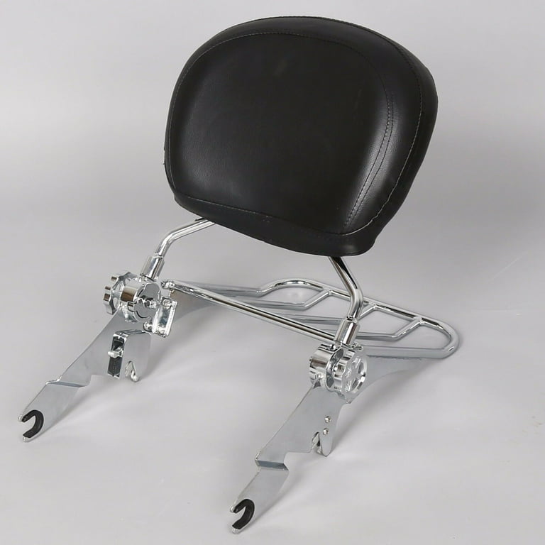 Chrome Detachable Backrest Sissy Bar + Luggage Rack For Harley Touring  2009-2022 Electra Glide Road King Street CVO