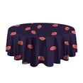 thumbnail image 5 of Red Strawberry Plants Dark Pattern Round Tablecloth 60"x60",Wrinkle Wipeable Table Cloth for Kitchen Dining Room Picnic Patio Party, 5 of 6