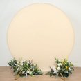 thumbnail image 7 of BalsaCircle 7.5 feet Beige Fitted Spandex Round Wedding Backdrop Stand Cover Wedding Party Event, 7 of 7