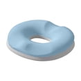 thumbnail image 2 of Blue Double Layer Donut-Shaped Memory Foam Seat Cushion,U-Cutout Tailbone Pressure Relief Pad,Ergonomic Contoured Support Cushion for Office Chair,Car Seat&Extended Sitting(17.32*15.75*2.95 in), 2 of 6