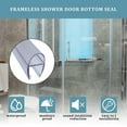 Glass Door Seal Strip, 40inch Soft Shower Door Sweep to Stop Leaks