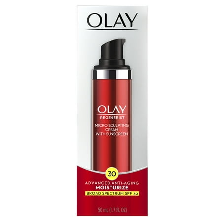 Olay Regenerist Micro-Sculpting Cream Face Moisturizer with SPF 30 Broad Spectrum 1.7 (Best Face Cream For Men In Summer)