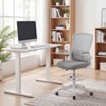 thumbnail image 4 of Gymax 2 Pcs Chaise de Bureau à Domicile avec Accoudoirs Relevables Repose-Pieds Réglable Anneau, 4 of 10