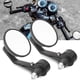 thumbnail image 2 of 1 Pair Motorcycle Rearview Mirrors Universal 7/8" Round Handlebar Bar End Rear View Mirrors Left + Right Motorbike Part, 2 of 4