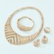 thumbnail image 3 of Conjunto de joyas de moda HUOGUO de 5 piezas de aleación de oro para mujer, 3 of 5