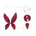 thumbnail image 4 of Pajarita Ajustable Color Sólido Pre-Atado Nudo De Proa Decoración De Traje De Marinero Para Mujer Rojo Vino Talla única, 4 of 5