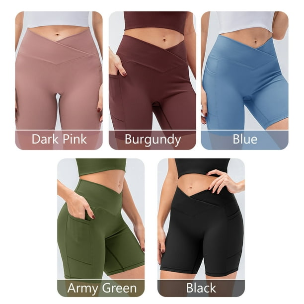 36 Pairs Womens Assorted Yoga Shorts With Pockets - Womens Shorts