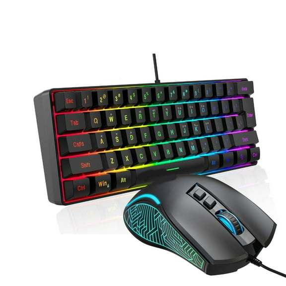 Efficient Wireds Keyboards Mouse Combo For Office Work Ergonomic Plastic Construction Plugs Play Connectivitys