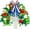Patriotism, variant on KUNPENG Independence Day July 4th Cemetery Flowers for Grave, Patriotic Red White and Blue Grave Flowers, Cemetery Vases, Pre-Lit Memorial Day Swag, Memorial Flags, 16"