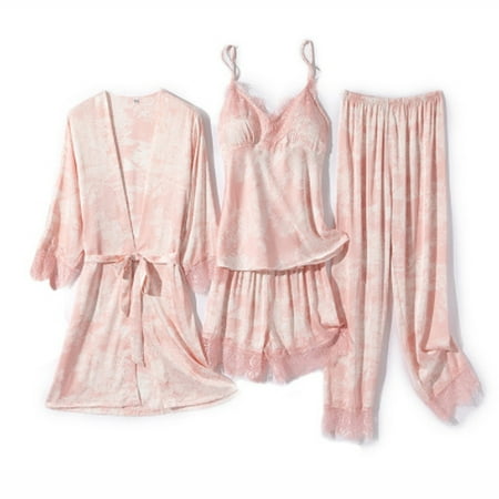 

AIMAOMI Women Lace Nightgown Sets Lingerie Satin Lingerie Sexy Nightie Slips Sleep Sets Sexy Slips Sleepwear Pajama Sets H
