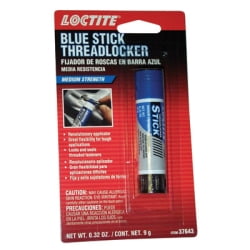 THREAD LOCKER STICK, BLUE, MEDIUM STRENGTH, LOCKS
