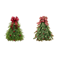 thumbnail image 1 of Corona Navidad Hecha A Mano Con Lazo Y Guirnalda Flores (A), 1 of 7